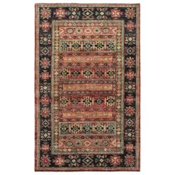 Kaleen Rugs Ali 10' X 14' Rose, Navy, Pink, Blue, Green And Gold Area Rug
