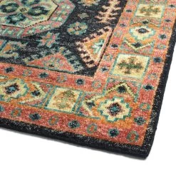 Kaleen Rugs Ali 10' X 14' Charcoal, Rose, Orange, Light Blue And Gold Area Rug -Carpet And Flooring Stores 5519766 3