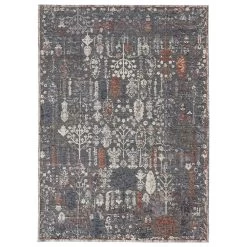 Feizy Rugs Thackery 3'6" X 5'4" Charcoal And Ivory Area Rug