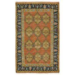 Feizy Rugs Ustad 2' X 3' Rust And Charcoal Area Rug