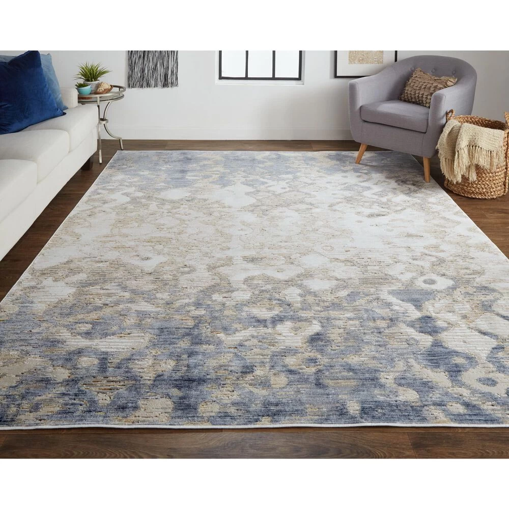 Feizy Rugs Laina 39G7F 5' x 7'10" Blue and Beige Area Rug Feizy Rugs Laina 39G7F 5' X 7'10" Blue And Beige Area Rug -Carpet And Flooring Stores 5704137 2