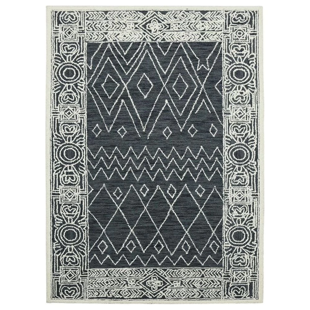 Amer Rugs Berlin 2' x 3' Charcoal and White Area Rug Amer Rugs Berlin 2' X 3' Charcoal And White Area Rug -Carpet And Flooring Stores 5708476 1