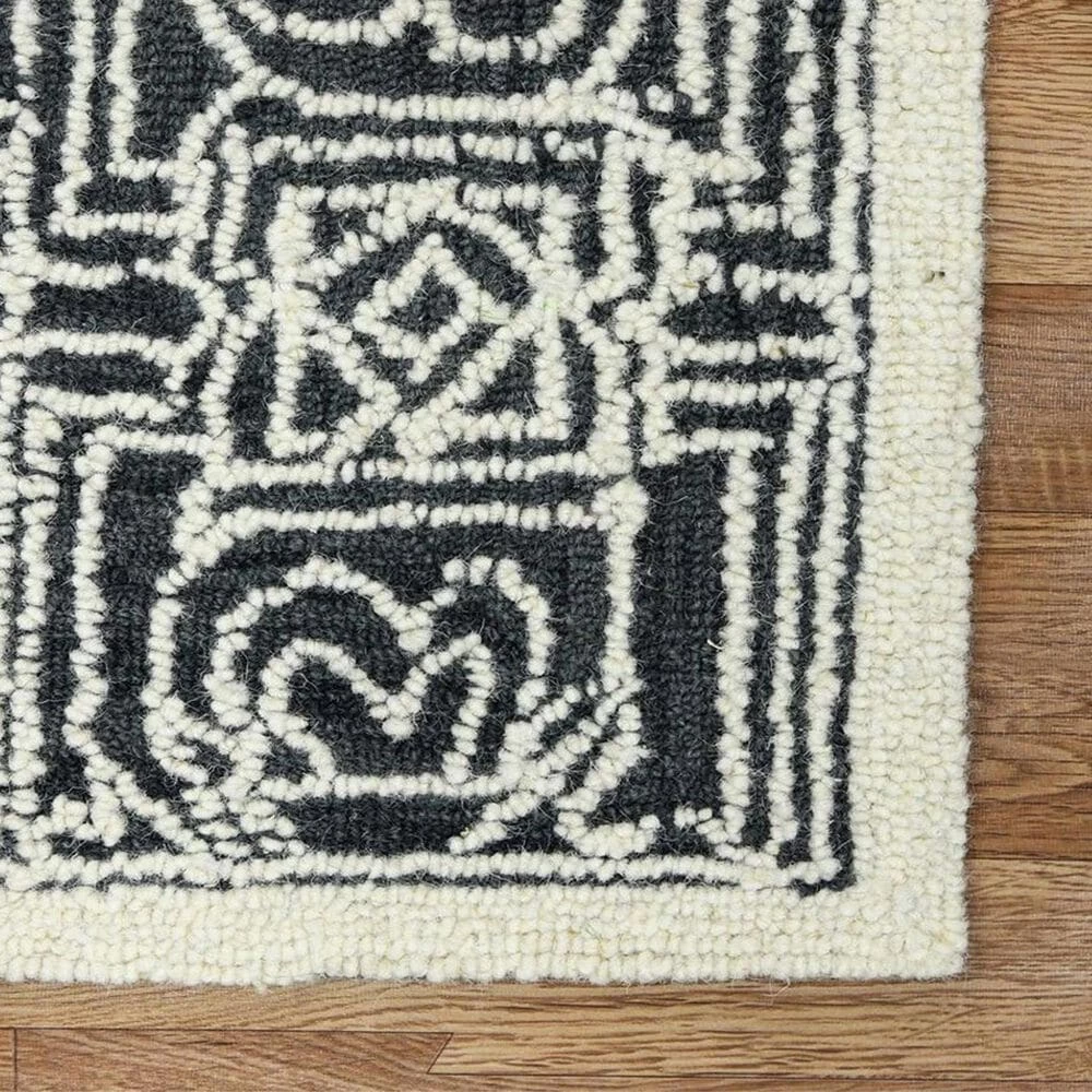 Amer Rugs Berlin 2' x 3' Charcoal and White Area Rug Amer Rugs Berlin 2' X 3' Charcoal And White Area Rug -Carpet And Flooring Stores 5708476 2