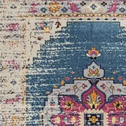 Amer Rugs Manhattan 2'6" X 6' Turquoise And Ivory Runner -Carpet And Flooring Stores 5719887 5