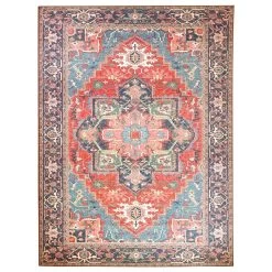 Amer Rugs Myra Farrah 8'9" X 11'9" Red And Blue Area Rug