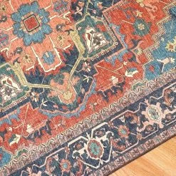 Amer Rugs Myra Farrah 8'9" X 11'9" Red And Blue Area Rug -Carpet And Flooring Stores 5739851 3
