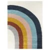 Balta Rugs Amelia Rainbow 5'3" Round White Kids Area Rug