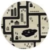 Balta Rugs Urban Adventure Road 5'3" Round Ivory And Black Kids Area Rug