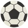 Balta Rugs Soccer 3'11" Round Black Kids Area Rug