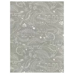 Balta Rugs Parker Dinosaur 3'11" X 5'7" Grey Kids Area Rug