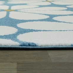 Balta Rugs Flowers 3'11" X 5'7" Blue Kids Area Rug -Carpet And Flooring Stores 5747177 5