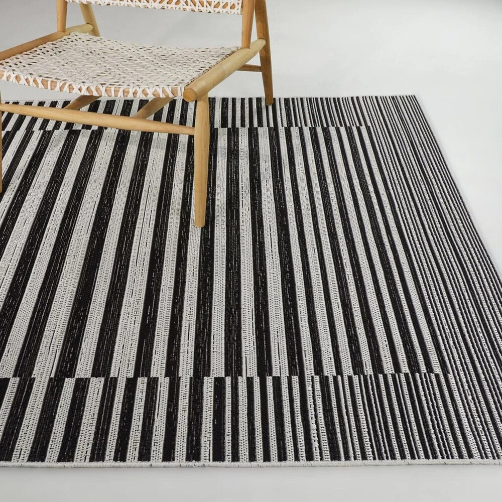 Balta Rugs Anders 5'3" x 7' Black Indoor/Outdoor Area Rug Balta Rugs Anders 5'3" X 7' Black Indoor/Outdoor Area Rug -Carpet And Flooring Stores 5869815 2