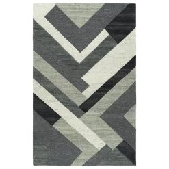 Kaleen Rugs Alzada 2' X 3' Charcoal, Silver, Ivory, Gray, Carbon And Black Area Rug