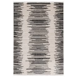 Kaleen Rugs Juniper 2'2" X 7'7" Ivory, Black, Sand And Grey Runner