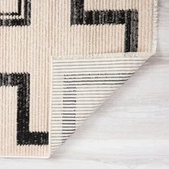 Kaleen Rugs Juniper TDJ06-01 2'2" X 7'7" Ivory, Black, Sand And Grey Runner -Carpet And Flooring Stores 5966835 4