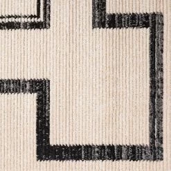 Kaleen Rugs Juniper TDJ06-01 2'2" X 7'7" Ivory, Black, Sand And Grey Runner -Carpet And Flooring Stores 5966835 5
