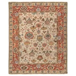 Feizy Rugs Carrington 3'6" X 5'6" Beige And Rust Area Rug