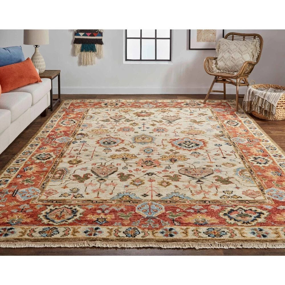 Feizy Rugs Carrington 3'6" x 5'6" Beige and Rust Area Rug Feizy Rugs Carrington 3'6" X 5'6" Beige And Rust Area Rug -Carpet And Flooring Stores 6029237 2
