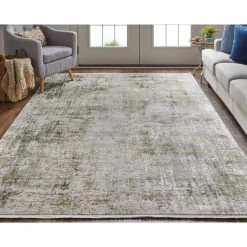 Feizy Rugs Cadiz 3'2" X 5' Green And Gray Area Rug -Carpet And Flooring Stores 6029740 2