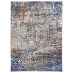 Feizy Rugs Bellini I39CV 5'3" X 7'6" Gray And Blue Area Rug