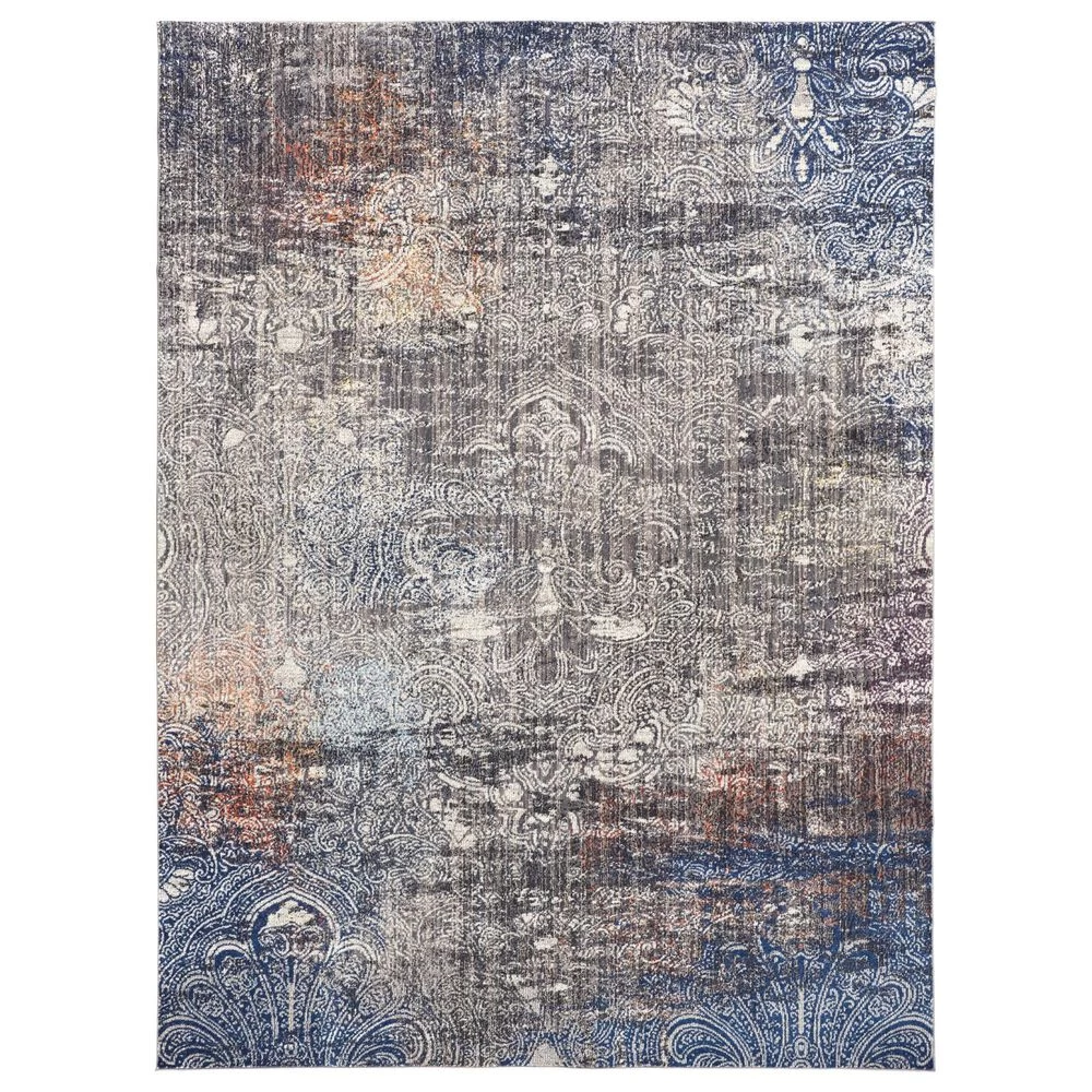 Feizy Rugs Bellini I39CV 5'3" x 7'6" Gray and Blue Area Rug Feizy Rugs Bellini I39CV 5'3" X 7'6" Gray And Blue Area Rug -Carpet And Flooring Stores 6030631 1