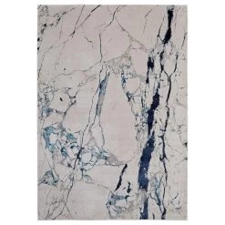 Feizy Rugs Indio 6'7" X 9'6" Ivory And Blue Area Rug