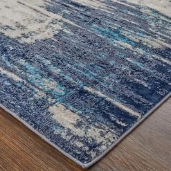 Feizy Rugs Indio 2'10" X 7'10" Beige And Blue Runner 1 Feizy Rugs Indio 2'10" X 7'10" Beige And Blue Runner -Carpet And Flooring Stores 6038261 2