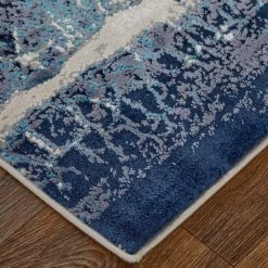 Feizy Rugs Indio 6'7" X 9'6" Blue And Beige Area Rug -Carpet And Flooring Stores 6038428 3
