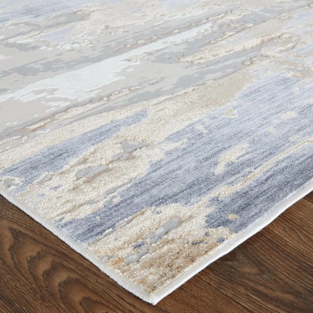 Feizy Rugs Laina 3' x 10' Beige and Blue Runner Feizy Rugs Laina 3' X 10' Beige And Blue Runner -Carpet And Flooring Stores 6038964 2