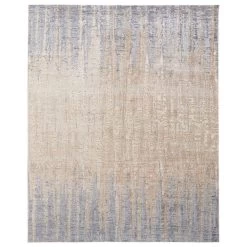 Feizy Rugs Laina Striped 3' X 10' Blue And Beige Runner