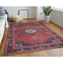Feizy Rugs Rawlins 39HDF 3'11" X 6' Red And Navy Area Rug 1 Feizy Rugs Rawlins 39HDF 3'11" X 6' Red And Navy Area Rug -Carpet And Flooring Stores 6043436 2