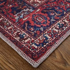 Feizy Rugs Rawlins 39HDF 3'11" X 6' Red And Navy Area Rug 2 Feizy Rugs Rawlins 39HDF 3'11" X 6' Red And Navy Area Rug -Carpet And Flooring Stores 6043436 3