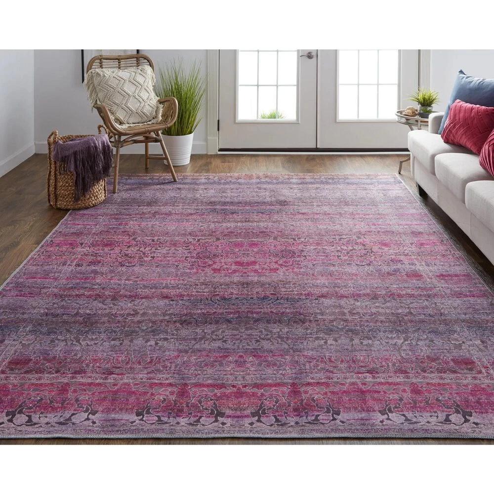 Feizy Rugs Voss 3'11" x 6' Pink and Purple Area Rug Feizy Rugs Voss 3'11" X 6' Pink And Purple Area Rug -Carpet And Flooring Stores 6045381 2