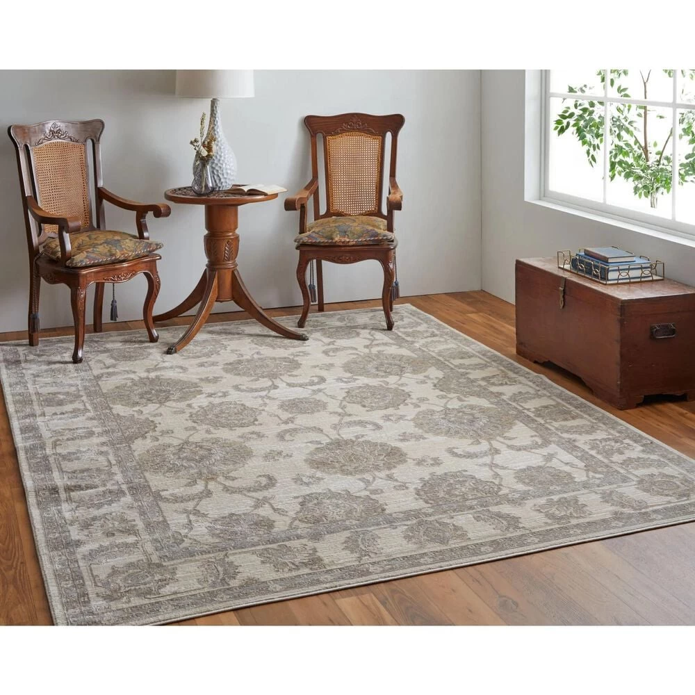 Feizy Rugs Celene 39KZF 5' x 7'6" Beige and Gray Area Rug Feizy Rugs Celene 39KZF 5' X 7'6" Beige And Gray Area Rug -Carpet And Flooring Stores 6055133 2