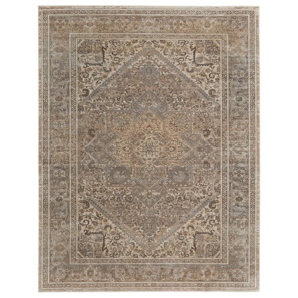 Feizy Rugs Celene 39KXF 7'9" x 10' Beige and Gray Area Rug Feizy Rugs Celene 39KXF 7'9" X 10' Beige And Gray Area Rug -Carpet And Flooring Stores 6055398 1