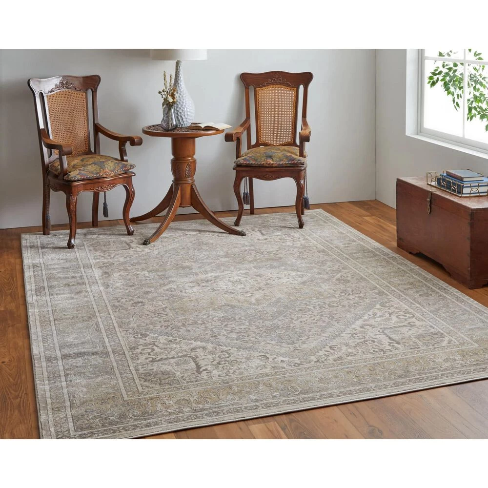 Feizy Rugs Celene 39KXF 7'9" x 10' Beige and Gray Area Rug Feizy Rugs Celene 39KXF 7'9" X 10' Beige And Gray Area Rug -Carpet And Flooring Stores 6055398 2