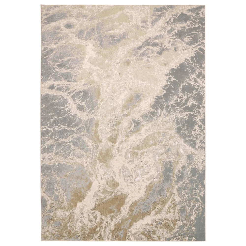 Feizy Rugs Aura 3563F 3'11" x 6' Beige and Gray Area Rug Feizy Rugs Aura 3563F 3'11" X 6' Beige And Gray Area Rug -Carpet And Flooring Stores 6072013 1