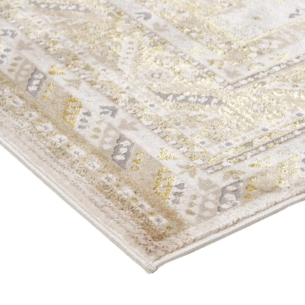 Feizy Rugs Aura 3738F 3'11" x 6' Gold and Ivory Area Rug Feizy Rugs Aura 3738F 3'11" X 6' Gold And Ivory Area Rug -Carpet And Flooring Stores 6072294 4
