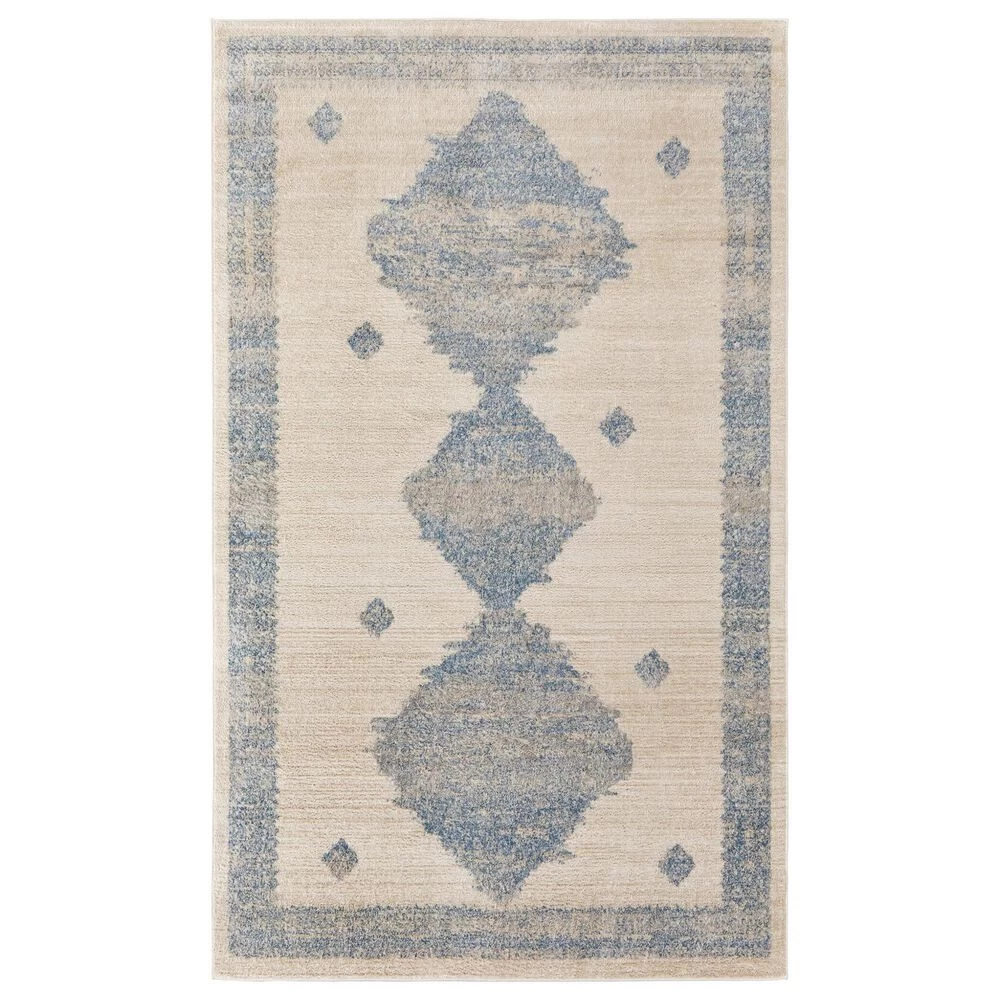 Feizy Rugs Camellia Geometric 4'3" x 6'3" Blue and Ivory Area Rug Feizy Rugs Camellia Geometric 4'3" X 6'3" Blue And Ivory Area Rug -Carpet And Flooring Stores 6083572 1