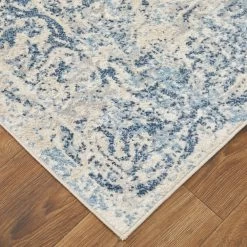 Feizy Rugs Camellia 39KMF 4'3" X 6'3" Blue And Ivory Area Rug -Carpet And Flooring Stores 6084166 3