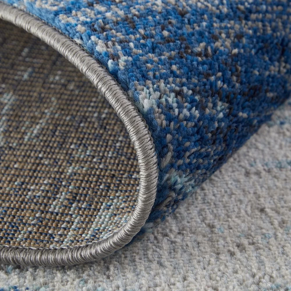 Feizy Rugs Edgemont 39ITF Navy / Gray 3' x 5' Area Rug Feizy Rugs Edgemont 39ITF Navy / Gray 3' X 5' Area Rug -Carpet And Flooring Stores 6090494 4