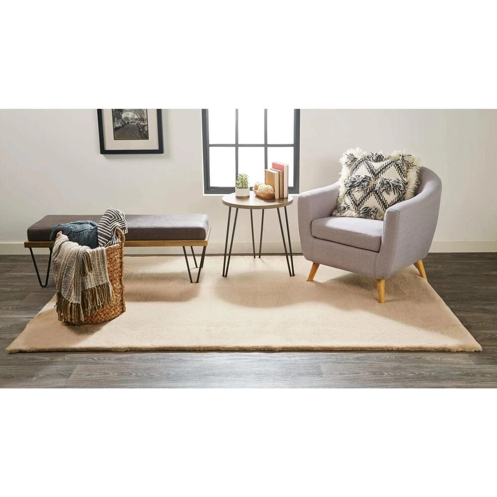 Feizy Rugs 4506F Luxe Velour Beige 5' x 7' Area Rug Feizy Rugs 4506F Luxe Velour Beige 5' X 7' Area Rug -Carpet And Flooring Stores 6090999 2