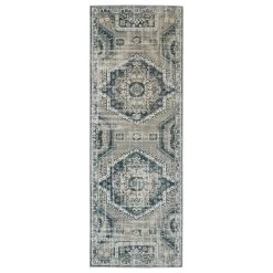 Feizy Rugs 39CDF Nolan Gray / Blue 2'-10" X 7'-10" Runner