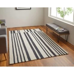 Feizy Rugs Maguire 8901F 3'6" X 5'6" Ivory And Black Area Rug -Carpet And Flooring Stores 6157640 2