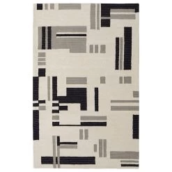 Feizy Rugs Maguire 8903F 3'6" X 5'6" Ivory And Black Area Rug