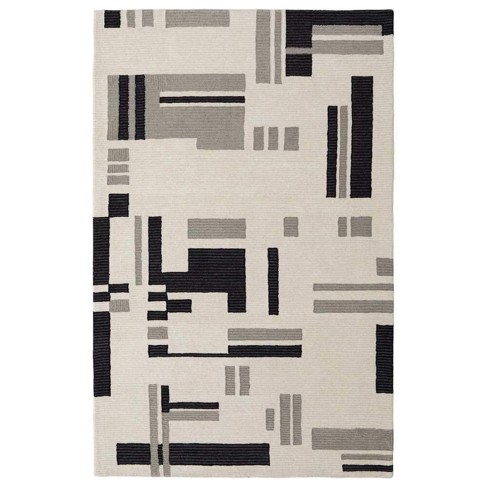 Feizy Rugs Maguire 8903F 3'6" x 5'6" Ivory and Black Area Rug Feizy Rugs Maguire 8903F 3'6" X 5'6" Ivory And Black Area Rug -Carpet And Flooring Stores 6157780 1