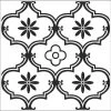 D-C-Fix Floor Tiles Self Adhesive Vinyl Flooring Black White Floral Tile Kitchen Bathroom 1mÂ²