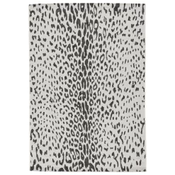Samya Black/White Indoor/Outdoor Leopard Print Large Rug Signature Design By Ashley Contemporary Area Rugs Samya Black/White Indoor/Outdoor Large Rug