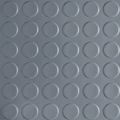 Husky Coin 10 Ft. Wide X Your Choice Length Grey Commercial Grade Vinyl Flooring