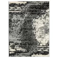 Roskos Black/Gray Medium Rug Signature Design By Ashley Contemporary Area Rugs Roskos Black/Gray Medium Rug